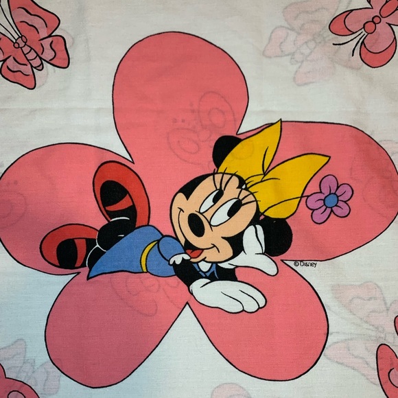 3/$25 VTG Disney Minnie Mouse Daisy Floral Cartoon Character Pillowcase Fabric - Picture 4 of 7
